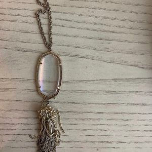 Rayne Gold Pendant Necklace in Dichroic Glass